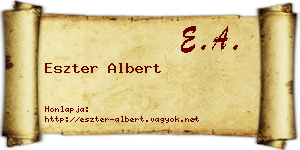 Eszter Albert névjegykártya